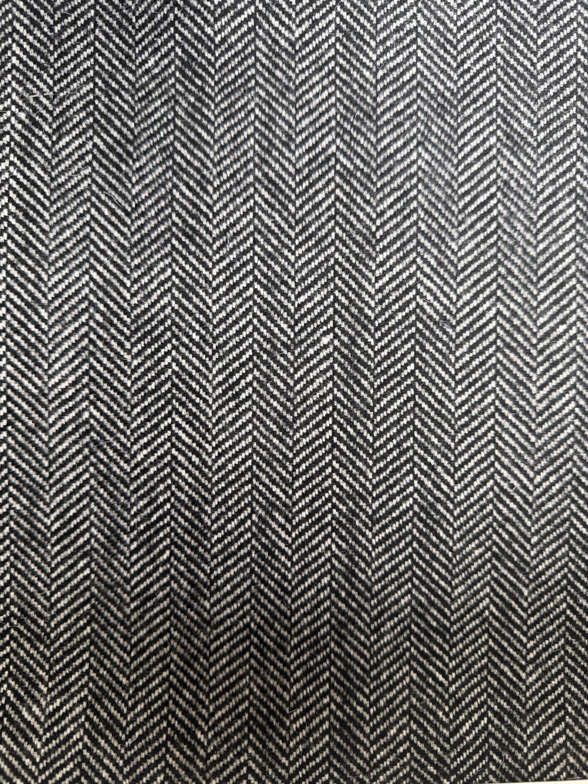 Bold Black White Herringbone