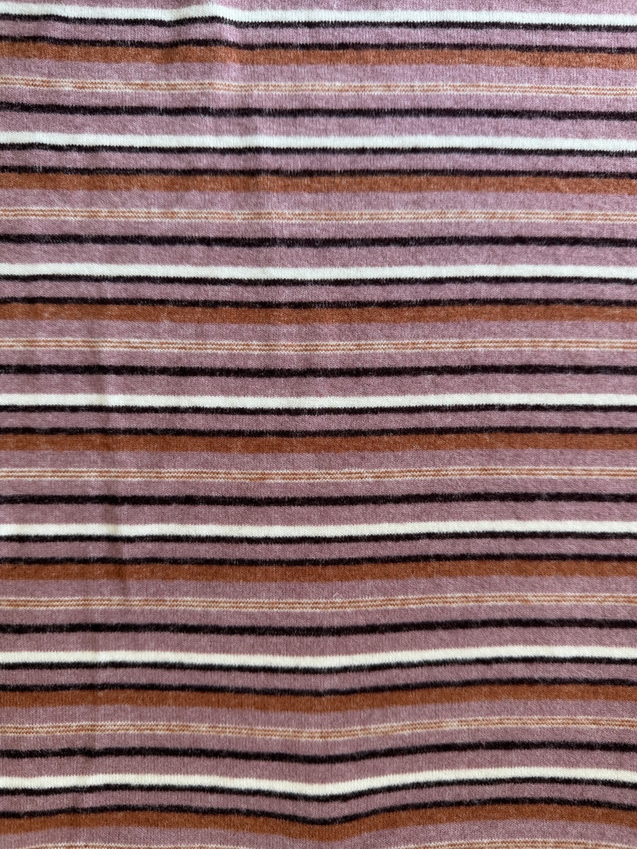 JY23020169 TR Knitted Striped Flannel Fabric - 46%Polyester48%Rayon6%Sp 295GSM