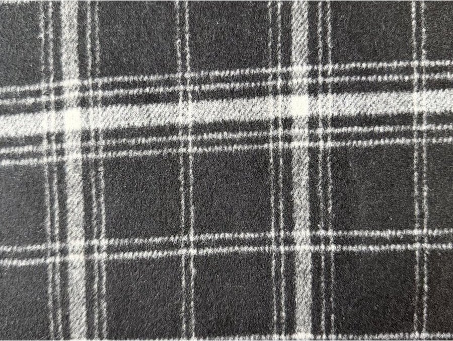 JY25080691 Plaid Double Face Wool - 50%Wool50%Others 900G/M