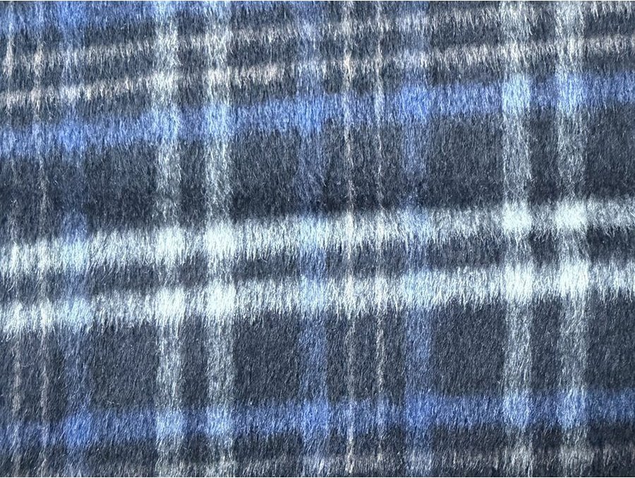 JY25110790 Plaid Double Face Brushed Wool - 30%Wool70%Others 930G/M